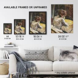 "Artery8 Waiting at the Studio Vintage Wall Art Print Toulouse Lautrec in Brown - Size: W18"" x H24""" - thumbnail 3
