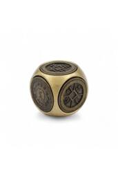 KDMD Feng Shui Zodiac Symbol Dice-Compact Fortune Talisman in Gold - thumbnail 1