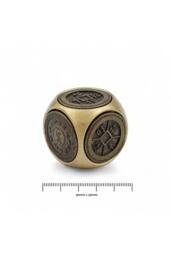 KDMD Feng Shui Zodiac Symbol Dice-Compact Fortune Talisman in Gold - thumbnail 2