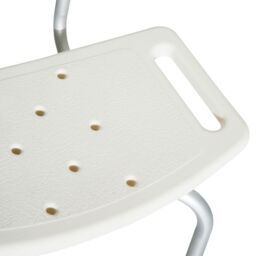 HOMCOM Bath Chair Shower Stool Safety Seat Bathroom Adjustable Positions in White - thumbnail 8