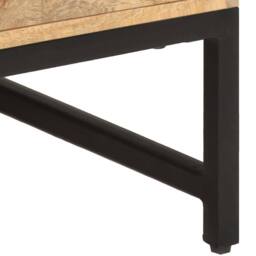 Berkfield Home Coffee Table 67x67x45 cm Solid Mango Wood in Brown - Size: 67 x 67 x 45 cm - thumbnail 5