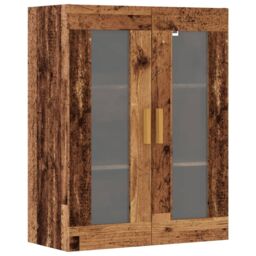 Berkfield Home Hanging Wall Cabinet Old Wood 69.5x34x90 cm in Brown - thumbnail 2