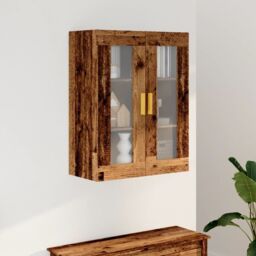 Berkfield Home Hanging Wall Cabinet Old Wood 69.5x34x90 cm in Brown - thumbnail 3