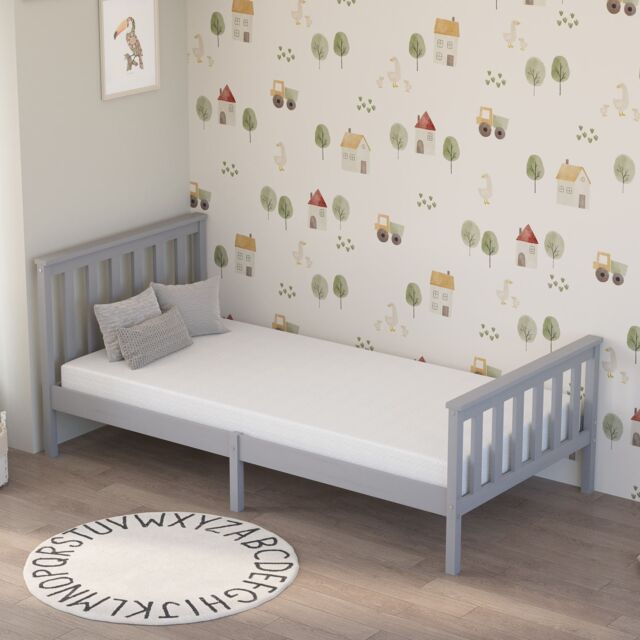 Aspire Kids Memory Foam Mattress with Easy Clean Cover in White - Size: Small Double - image 1