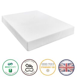 Aspire Kids Memory Foam Mattress with Easy Clean Cover in White - Size: Small Double - thumbnail 2
