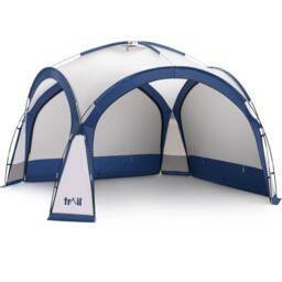 Trail Outdoor Leisure Dome Shelter with Sides Outdoor Event Camping Gazebo UV Waterproof 3.5m x 3.5m in Blue - thumbnail 1