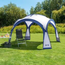 Trail Outdoor Leisure Dome Shelter with Sides Outdoor Event Camping Gazebo UV Waterproof 3.5m x 3.5m in Blue - thumbnail 2