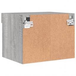 Berkfield Home Decorative Bedside Cabinet with LED Lights Wall-mounted Grey Sonoma - thumbnail 9