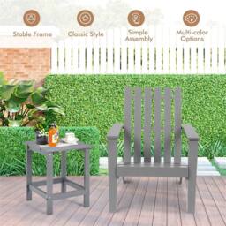 Kelvenix Outdoor Garden Adirondack Chair in Grey - Size: 0.6m2 - thumbnail 4