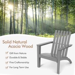 Kelvenix Outdoor Garden Adirondack Chair in Grey - Size: 0.6m2 - thumbnail 5