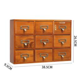 KORVIXA Wood Jewellery Make-up Storage Box Tidy Organiser in Brown - Size: 900mm - thumbnail 2