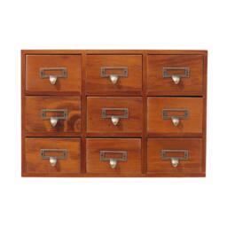 KORVIXA Wood Jewellery Make-up Storage Box Tidy Organiser in Brown - Size: 900mm - thumbnail 1
