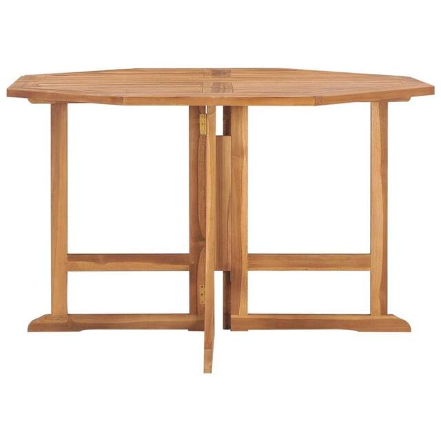 Berkfield Home Durable Folding Garden Dining Table 110x110x75 cm Solid Wood Teak in Brown - Size: 110 x 110 x 75 cm - image 1