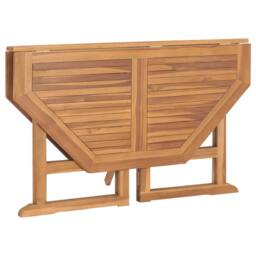 Berkfield Home Durable Folding Garden Dining Table 110x110x75 cm Solid Wood Teak in Brown - Size: 110 x 110 x 75 cm - thumbnail 5