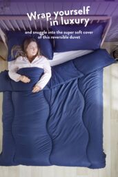 Slumberdown Coverless Comfort Herringbone Navy 10.5 Tog Duvet - Size: Double - thumbnail 4