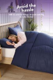 Slumberdown Coverless Comfort Herringbone Navy 10.5 Tog Duvet - Size: Double - thumbnail 2