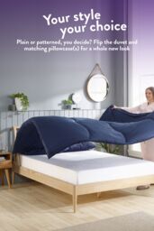 Slumberdown Coverless Comfort Herringbone Navy 10.5 Tog Duvet - Size: Double - thumbnail 3