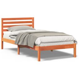 Berkfield Home with Headboard Wax brown 80 x 200 cm Solid pine wood - thumbnail 4