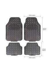 JVL Titan Car Mat Set - Carbon in Grey - Size: 45 cm x 70 cm - thumbnail 3