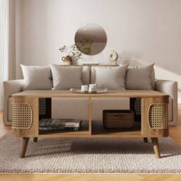 GFW Sorrel Rattan Coffee Table in Brown - thumbnail 1