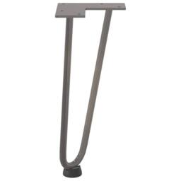 Berkfield Home Hairpin Table Legs 4 pcs Natural Steel 30 cm Solid Steel in Dark Grey - thumbnail 6