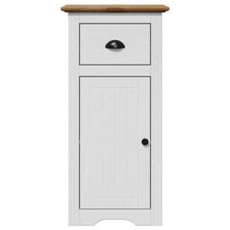 Berkfield Home Bathroom Cabinet BODO White & Brown 44x30x90 cm - Size: 44 x 30 x 90 cm - thumbnail 4