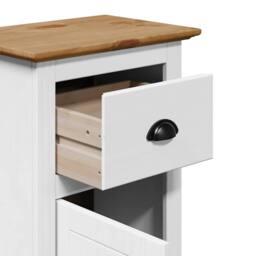 Berkfield Home Bathroom Cabinet BODO White & Brown 44x30x90 cm - Size: 44 x 30 x 90 cm - thumbnail 7