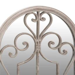 Berkfield Home Decorative Garden Mirror Sand 70x30 cm Iron for Outdoor Use in Cream - thumbnail 5