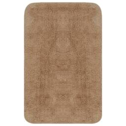 Berkfield Home Bathroom Mat Set 2 Pieces Fabric Beige - thumbnail 2