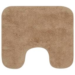 Berkfield Home Bathroom Mat Set 2 Pieces Fabric Beige - thumbnail 3
