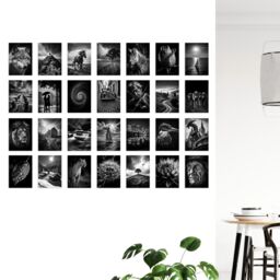 "Artery8 Wall Art Print 50 Pcs Black White Photography Aesthetic Collage Kit s A6 Set Pack 15x10 cm (6x4"") Wall Home Student Boy Teen Room" - thumbnail 4