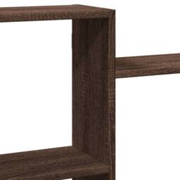 Berkfield Home Wall Shelf Brown Oak 159x18x65 cm Engineered Wood - Size: 159 x 18 x 65 cm - thumbnail 7