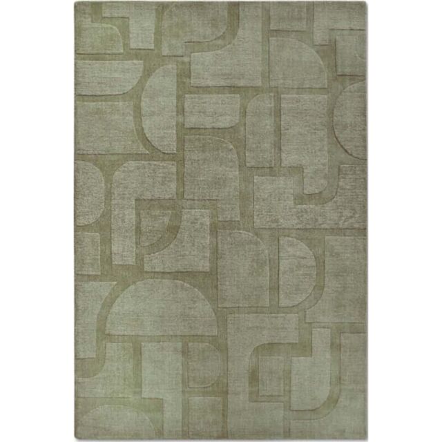 THE RUGS Villeroy & Boch 1906 Wool Rug Alexis - Soft Handwoven Geometric Design in Green - Size: 160 cm x 230 cm - image 1