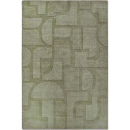 THE RUGS Villeroy & Boch 1906 Wool Rug Alexis - Soft Handwoven Geometric Design in Green - Size: 160 cm x 230 cm