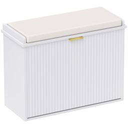 HOMCOM Shoe Storage Bench with Cushion & Flip-Drawer 62x26x47.5cm White - Size: 62x26x47.5 cm - thumbnail 2