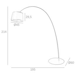 Angel Cerda Adjustable Arc Floor Lamp Matte Black Steel, E14 - thumbnail 7