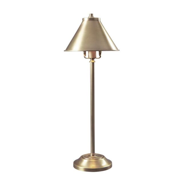 Netlighting Provence 1 Light Table Lamp Antique Brass E14 in Yellow - image 1
