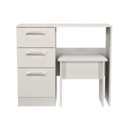Ready Assembled 2 U Cornwall 2 Piece Bedroom Set - Vanity & Stool (Ready Assembled) in Light Grey - thumbnail 1