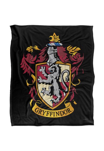 Warner Brothers Harry Potter Gryffindor Crest Blanket 152 x 127 cm in White - image 1