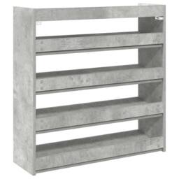 Berkfield Home Shoe Rack Concrete Grey 80x25x81 cm Engineered Wood - Size: 80 x 25 x 81 cm - thumbnail 6