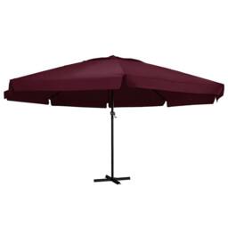 Berkfield Home Garden Parasol with Aluminium Pole 600 cm Bordeaux Red - thumbnail 1