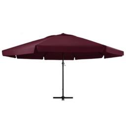 Berkfield Home Garden Parasol with Aluminium Pole 600 cm Bordeaux Red - thumbnail 2