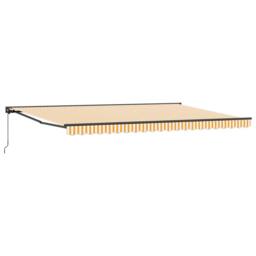 Berkfield Home Retractable Awning Manual Orange & White 500x300 cm - thumbnail 3