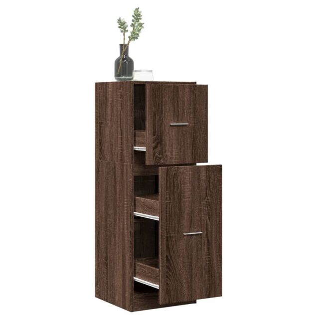 Berkfield Home Apothecary Cabinet Brown Oak 40x41x118 cm Engineered Wood - Size: 40 x 41 x 118 cm - image 1
