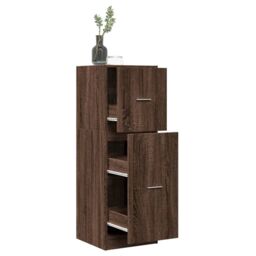 Berkfield Home Apothecary Cabinet Brown Oak 40x41x118 cm Engineered Wood - Size: 40 x 41 x 118 cm - thumbnail 1