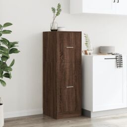 Berkfield Home Apothecary Cabinet Brown Oak 40x41x118 cm Engineered Wood - Size: 40 x 41 x 118 cm - thumbnail 4