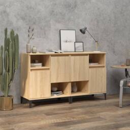 Berkfield Home Sideboards 2 pcs Sonoma Oak 60x35x70 cm Engineered Wood in Light Tan - Size: 60 x 35 x 70 cm - thumbnail 2