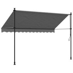 Berkfield Home Retractable Awning Anthracite 300x150 cm Fabric & Steel - thumbnail 5