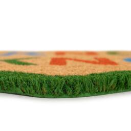 Kukoon Front Door Mat Natural Coir Dirt Catching Rug - knock Knock in Beige - Size: 45 cm x 70 cm - thumbnail 3