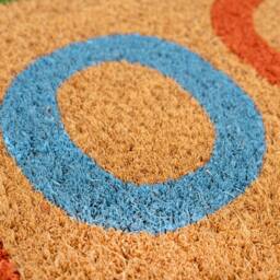 Kukoon Front Door Mat Natural Coir Dirt Catching Rug - knock Knock in Beige - Size: 45 cm x 70 cm - thumbnail 5
